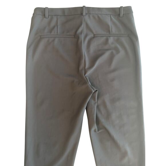 THEORY SCUBA STRAIGHT LEG BLACK TROUSER PANTS SIZE 4 - Picture 4 of 6